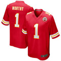 Custom #1 Red KC Football Shirt Top