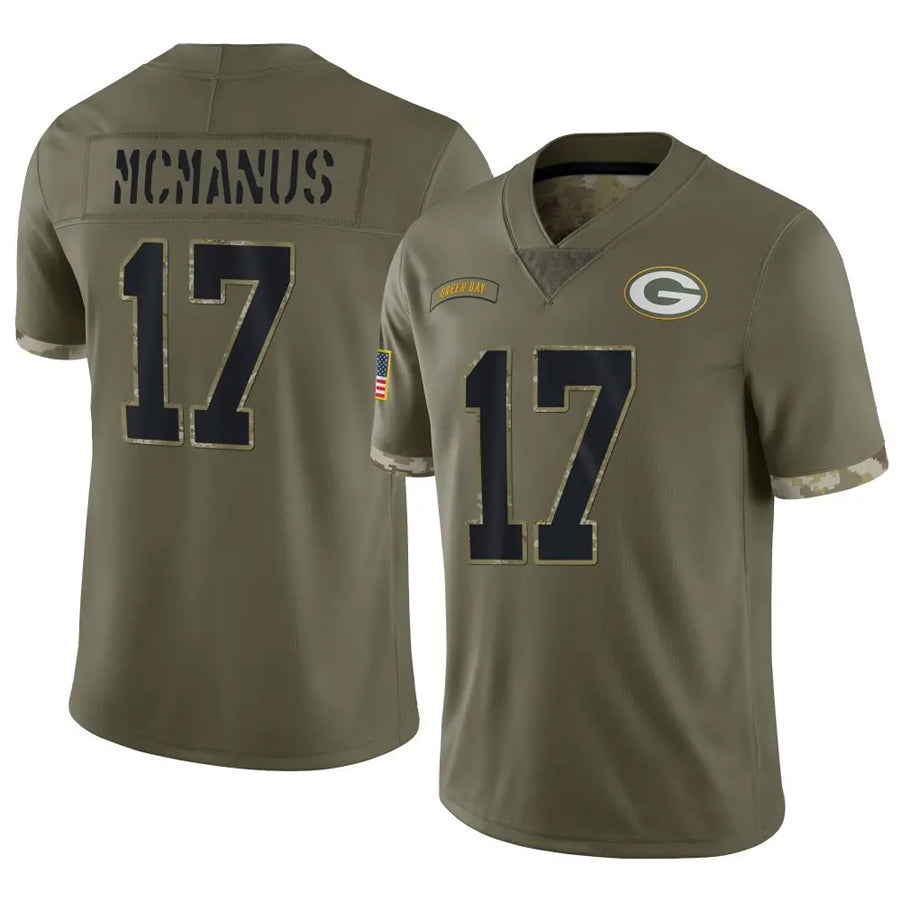 Custom #17 Olive GB Football Shirt Top