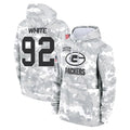 GB.Packers #92 Reggie White Player Camo Salute To Service Hoodies Game Football Jerseys