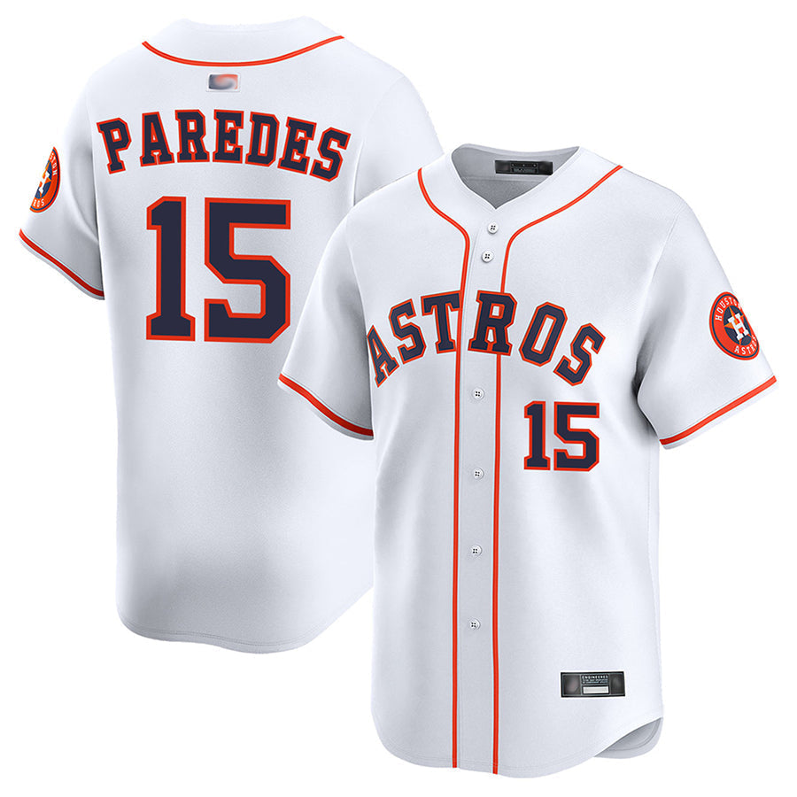 Custom #15 White HOU Baseball Shirt Top