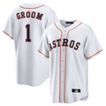 Custom #1 White HOU Baseball Shirt Top