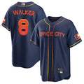 H.Astros #8 Christian Walker Player Navy City Connect Baseball Jerseys