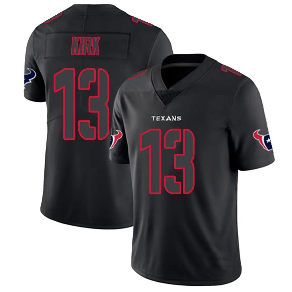 Custom #13 Black HOU Football Shirt Top