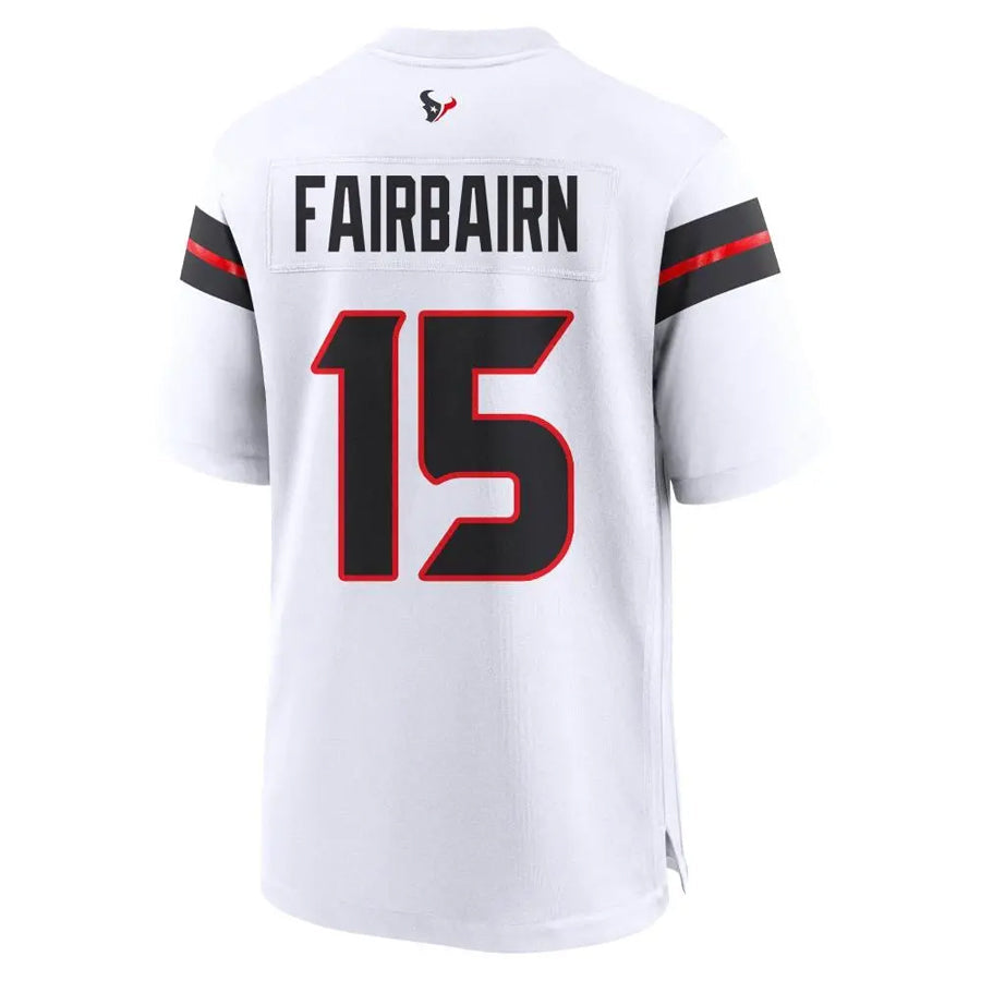 Custom #15 White HOU Football Shirt Top