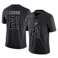 Custom #21 Black HOU Football Shirt Top