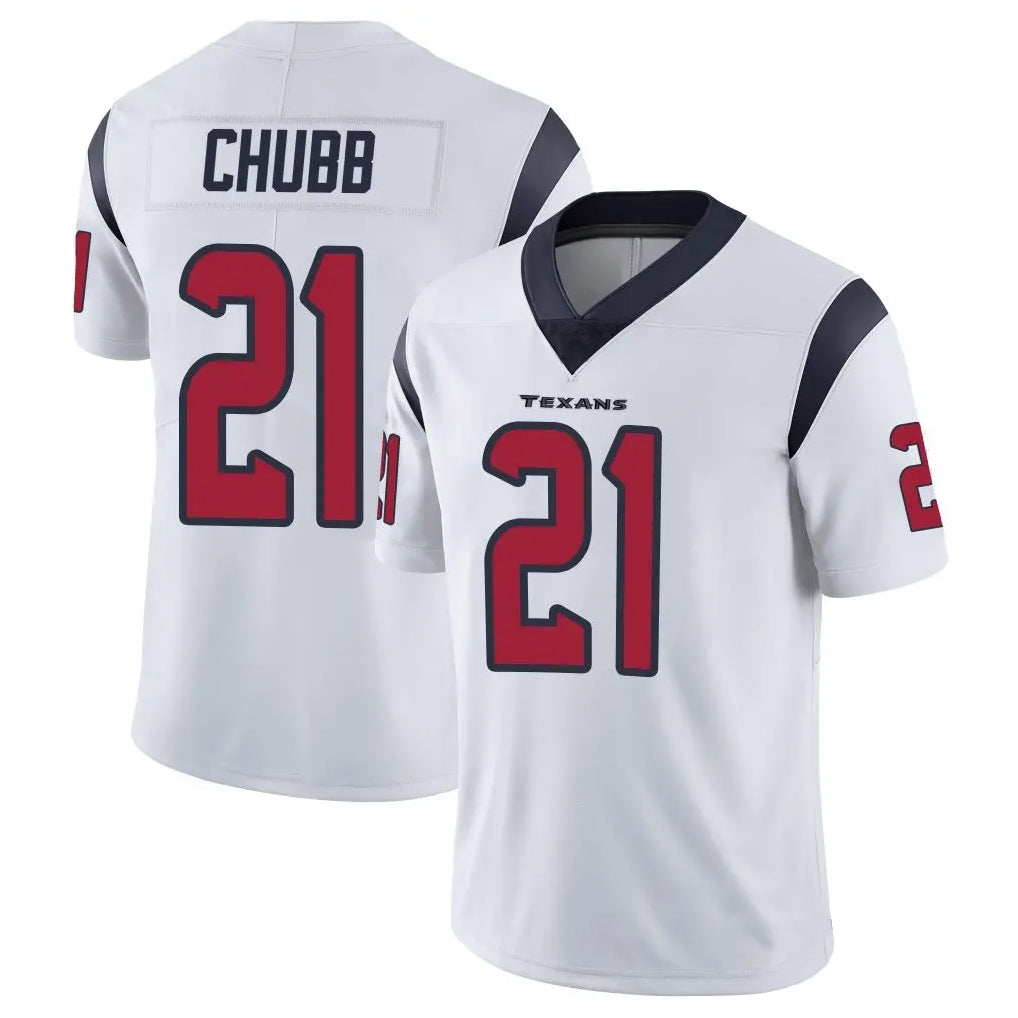 H.Texans #21 Nick Chubb Player White Vapor Limited Football Jerseys