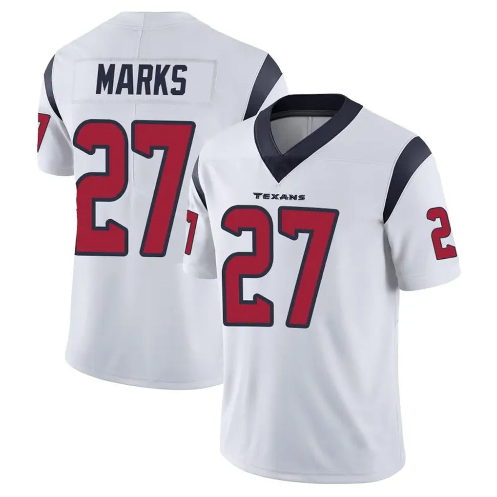 Custom #27 White HOU Football Shirt Top