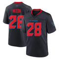 Custom #28 Navy HOU Football Shirt Top