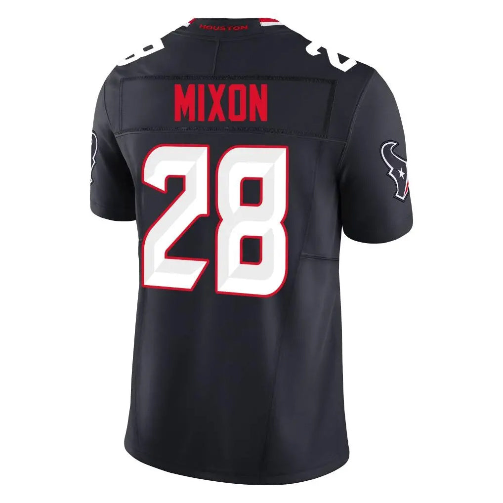 Custom #28 Navy HOU Football Shirt Top