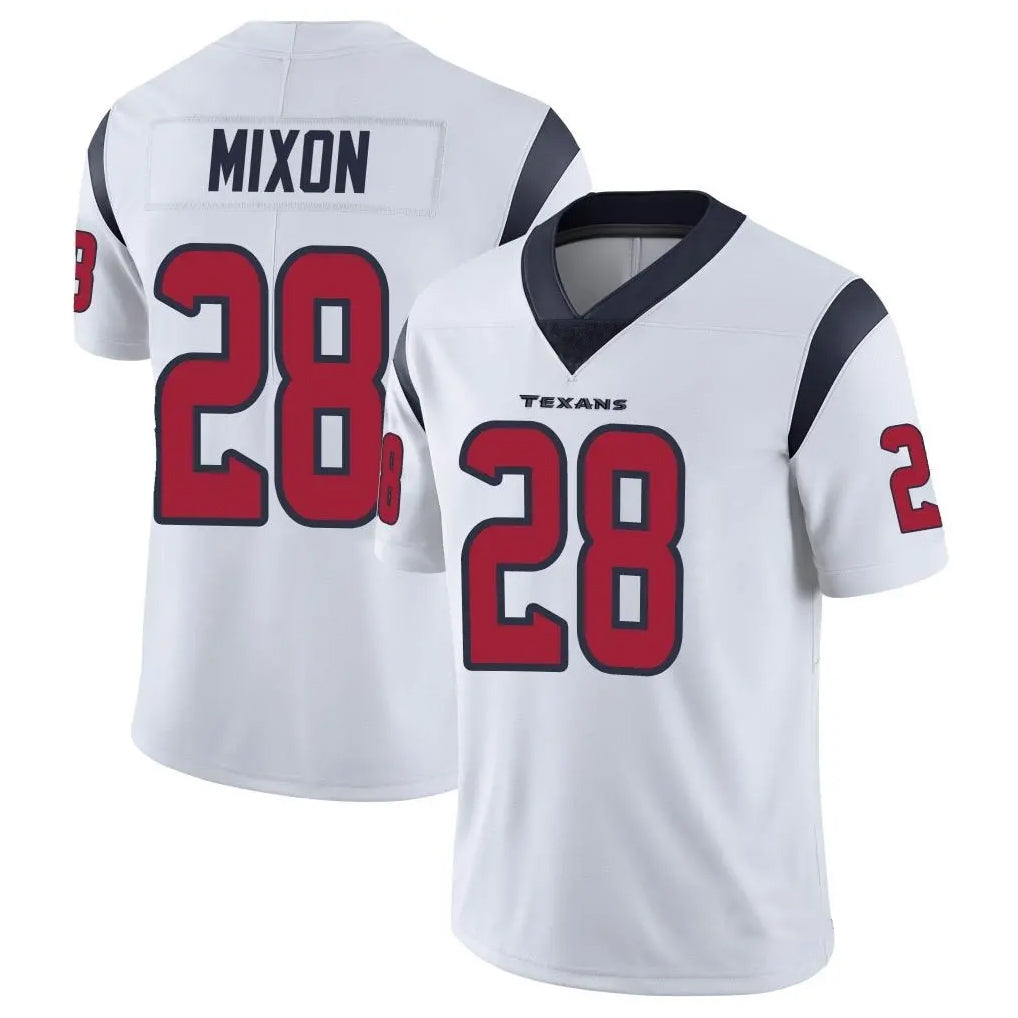 Custom #28 White HOU Football Shirt Top