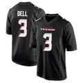 Custom #3 Black HOU Football Shirt Top