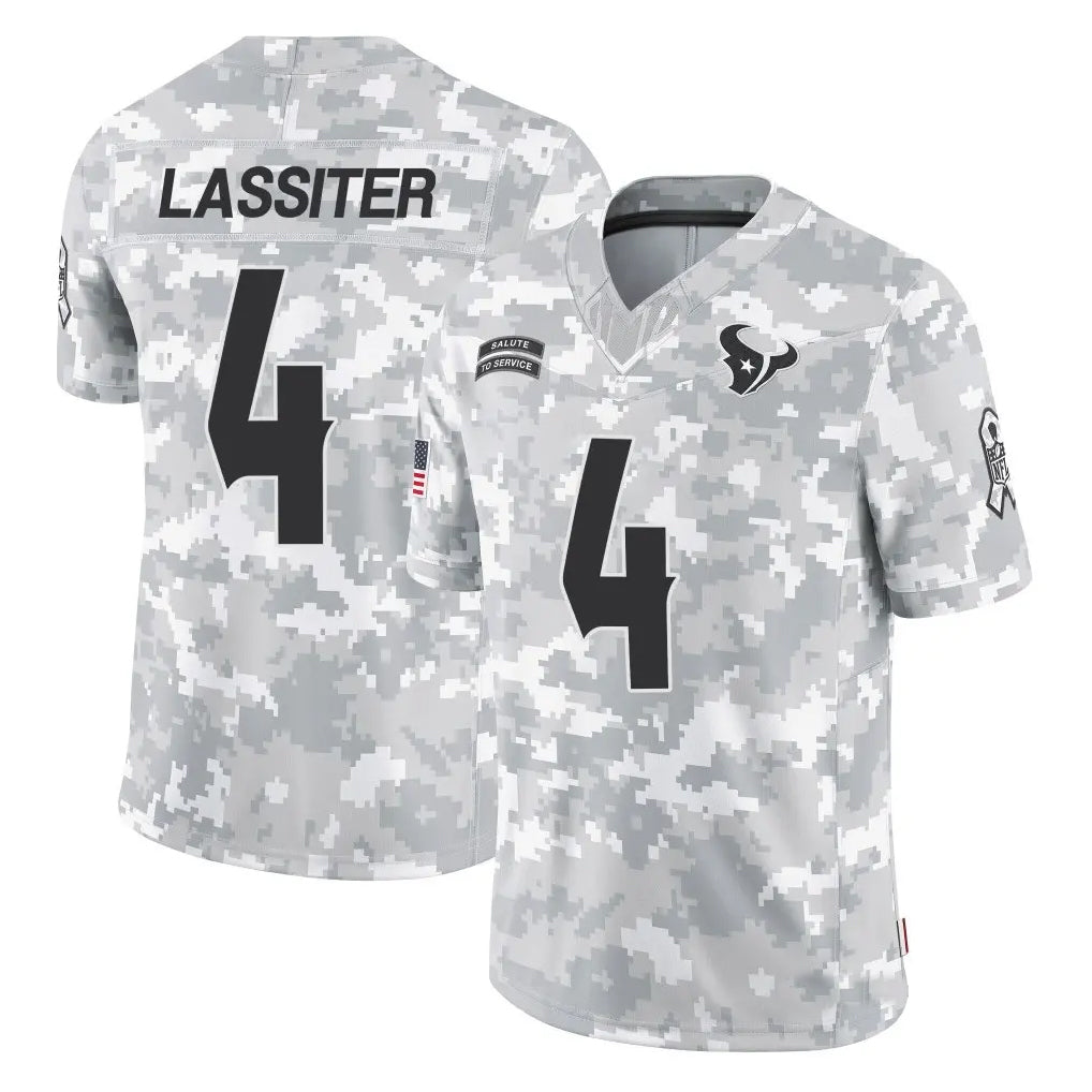 Custom #4 HOU Football Shirt Top