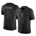 Custom #5 Black HOU Football Shirt Top
