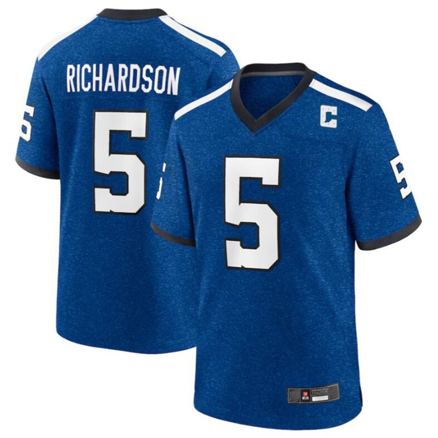 Custom #5 Royal IND Football Shirt Top