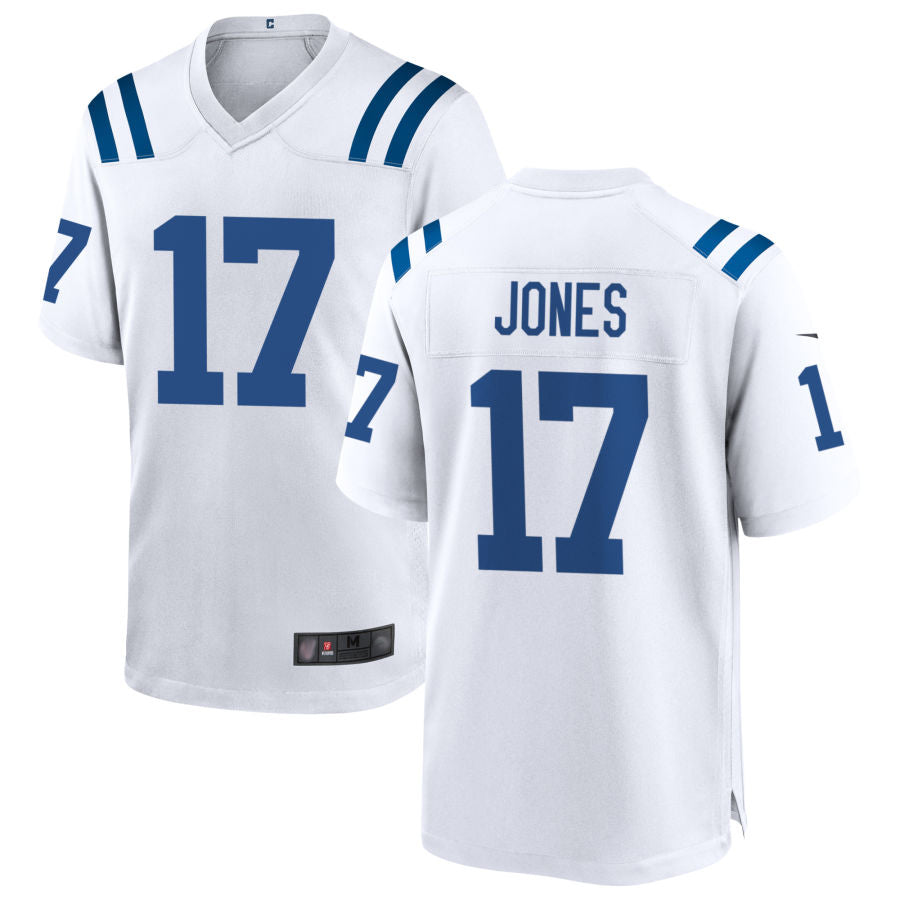 IN.Colts #17 Daniel Jones Player White Home Game Football Jerseys
