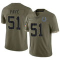 Custom #51 Olive IND Football Shirt Top