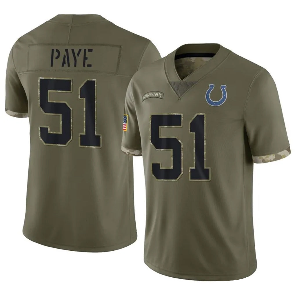 Custom #51 Olive IND Football Shirt Top