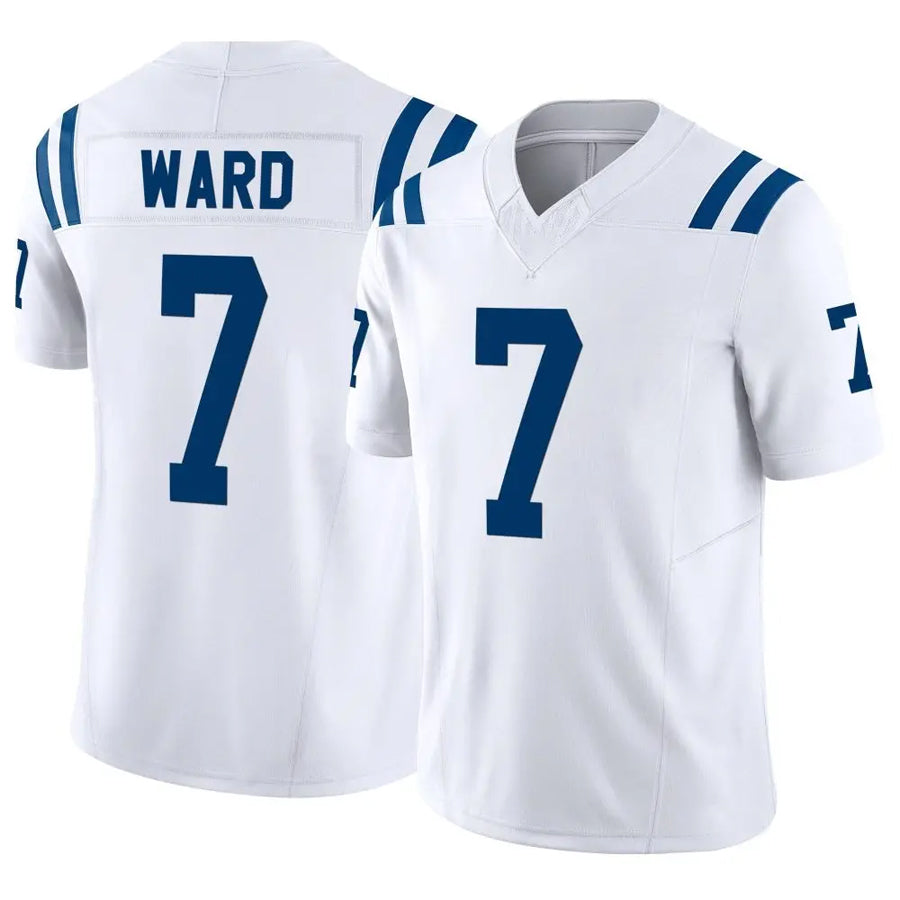 Custom #7 White IND Football Shirt Top
