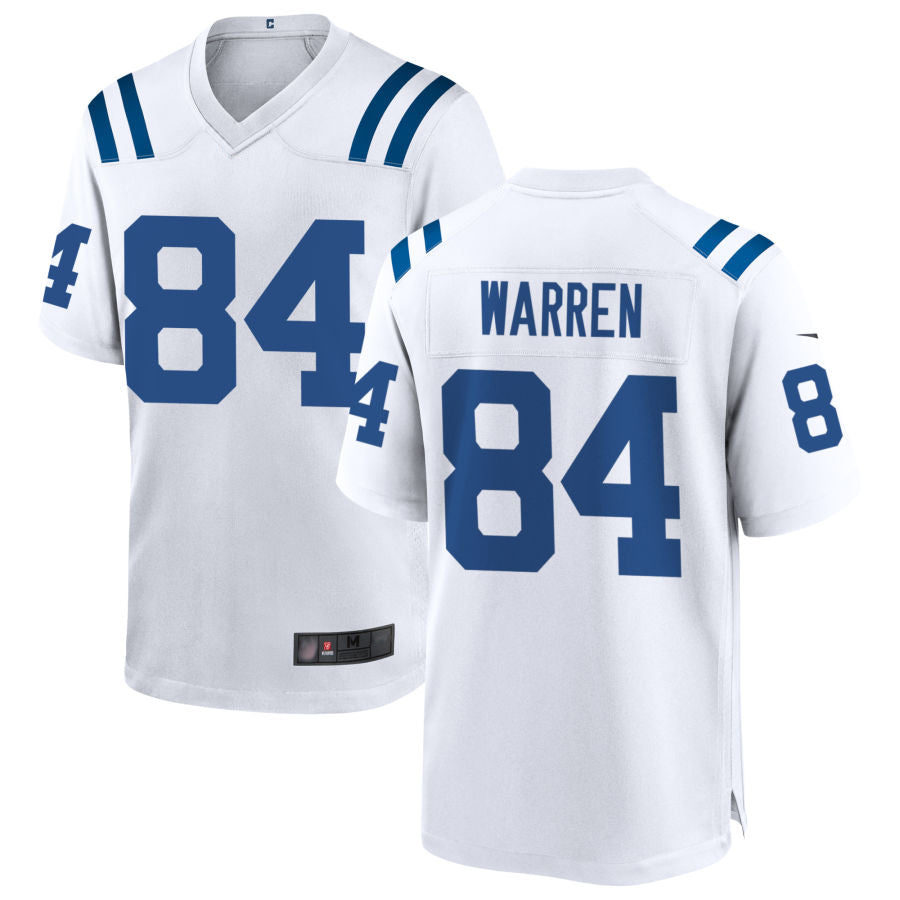 Custom #84 White IND Football Shirt Top
