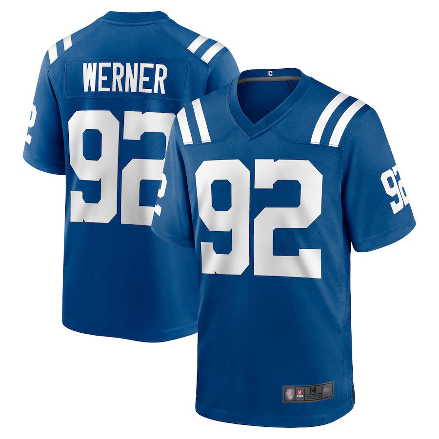 IN.Colts #92 Bjorn Werner Player White Game Football Jerseys
