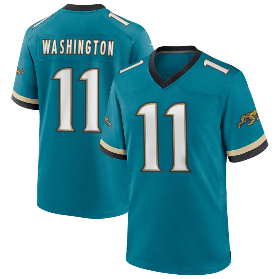 J.Jaguars #11 Parker Washington Player Teal Prowler Throwback Football Jerseys