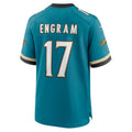 Custom #17 Teal Throwback JAX Football Shirt Top