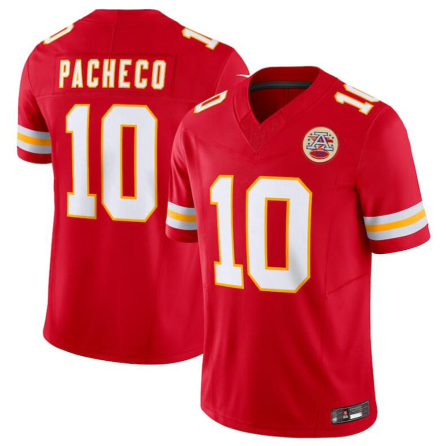 Custom #10 Red KC Football Shirt Top