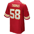 Custom #58 Red KC Football Shirt Top