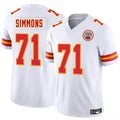 KC.Chiefs #71 Josh Simmons Player White Vapor F.U.S.E. Limited Stitched Football Jerseys