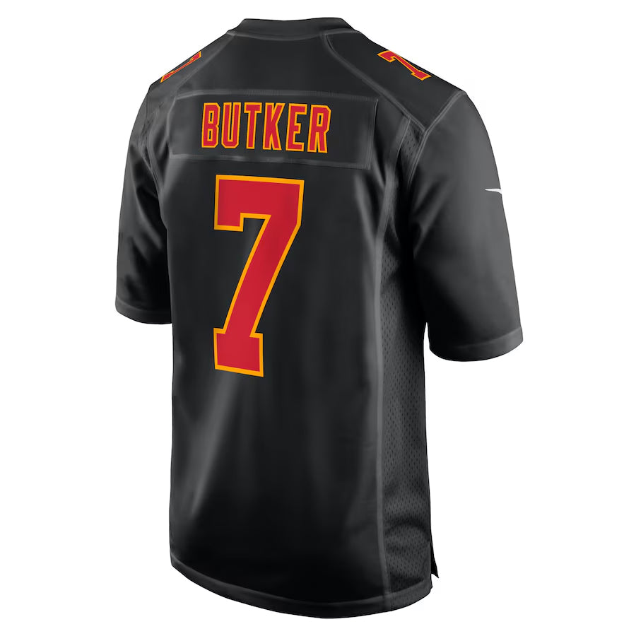 Custom #7 Carbon Black KC Football Shirt Top