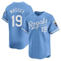 KC.Royals #19 Michael Massey Player Light Blue Home Limited Baseball Jerseys
