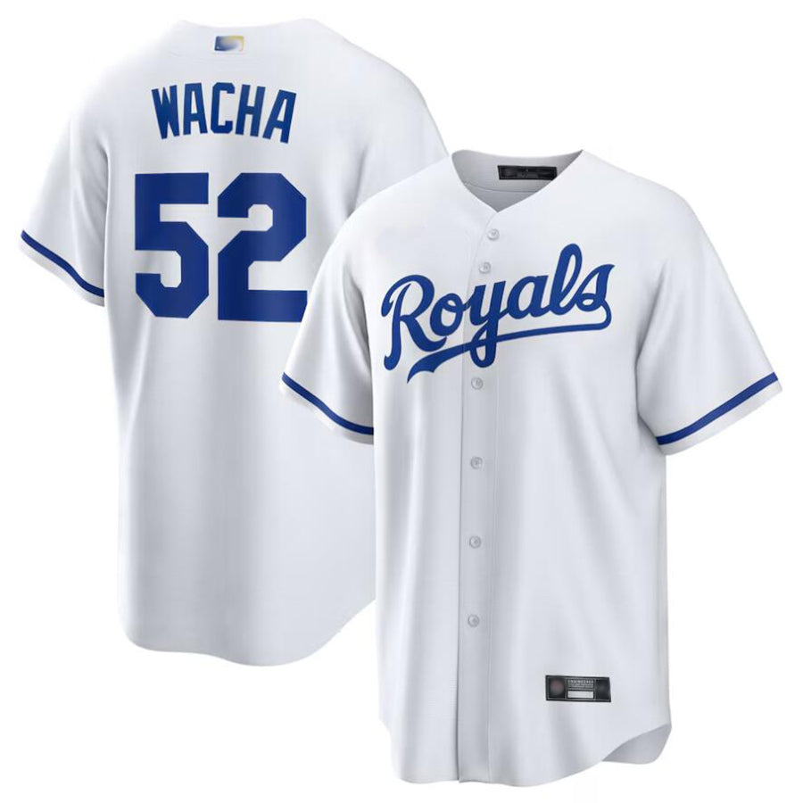 Custom #52 White KC Baseball Shirt Top