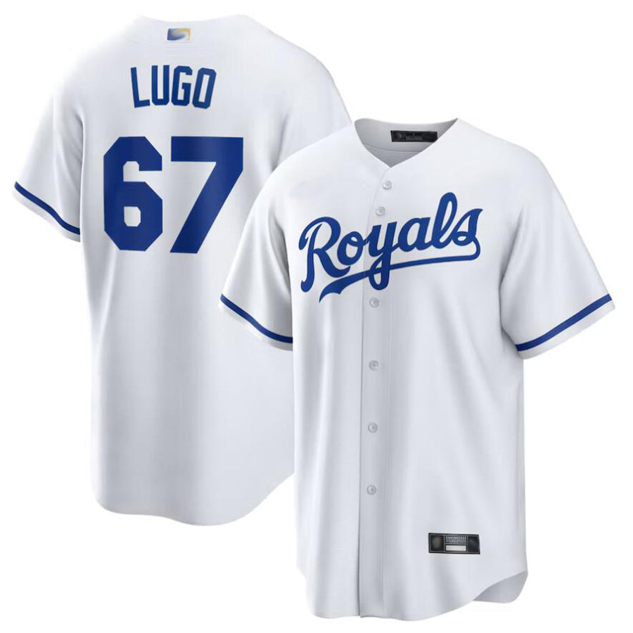Custom #67 White KC Baseball Shirt Top
