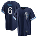 Custom #6 Gray KC Baseball Shirt Top