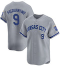 Custom #9 Gray KC Baseball Shirt Top