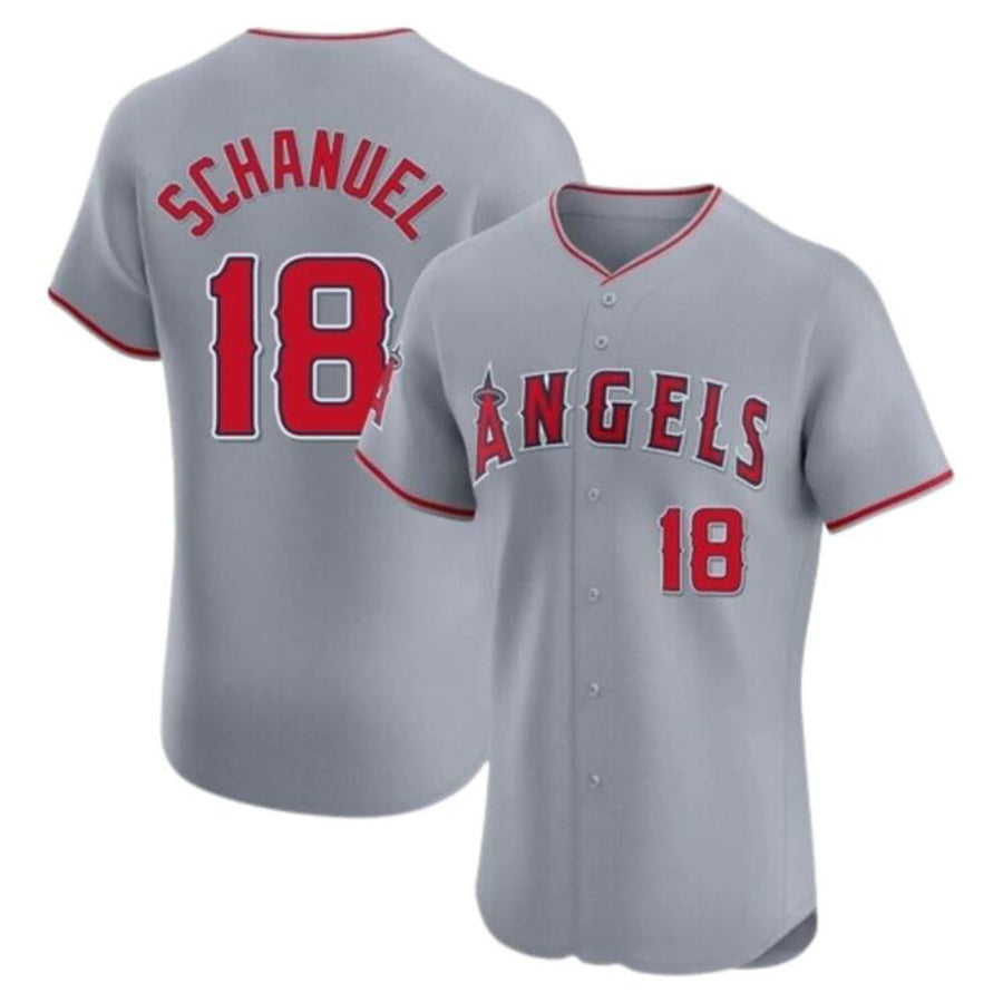 Custom #18 Gray LAA Baseball Shirt Top