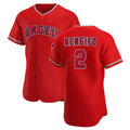 Custom #2 Red LAA Baseball Shirt Top