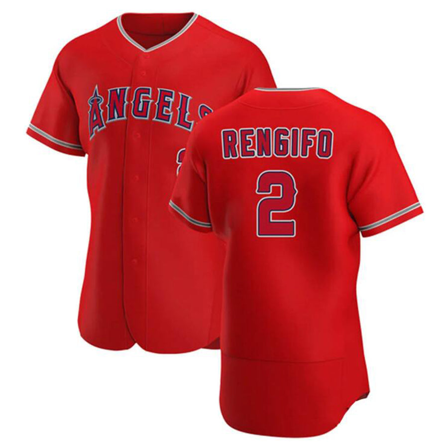 Custom #2 Red LAA Baseball Shirt Top