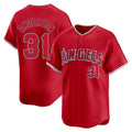 Custom #31 Red LAA Baseball Shirt Top