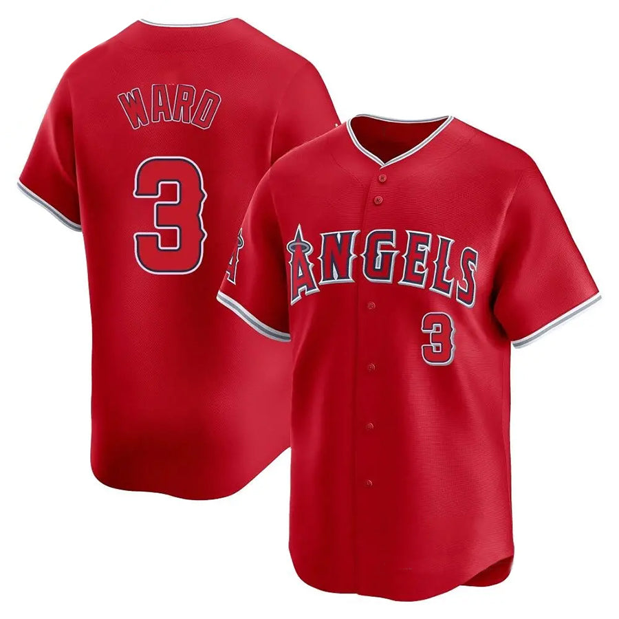 Custom #3 Red LAA Baseball Shirt Top