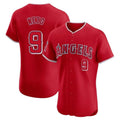 Custom #9 Red LAA Baseball Shirt Top