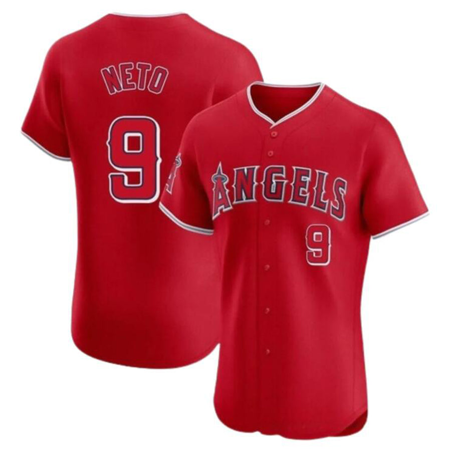 Custom #9 Red LAA Baseball Shirt Top