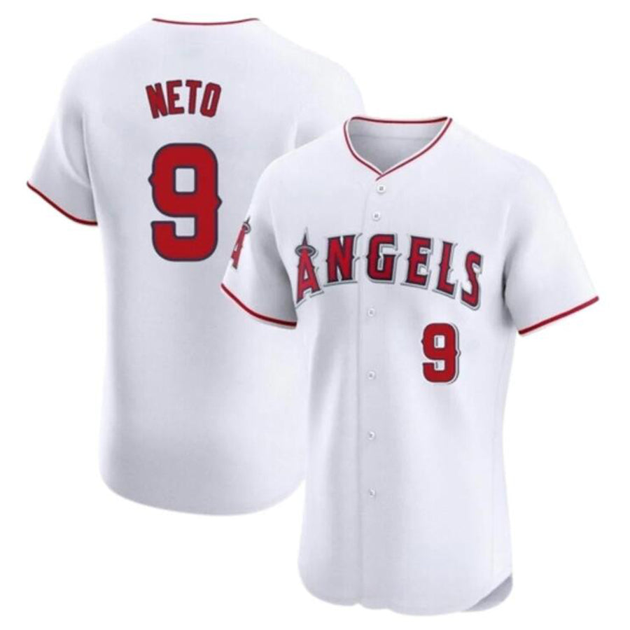 Custom #9 White LAA Baseball Shirt Top