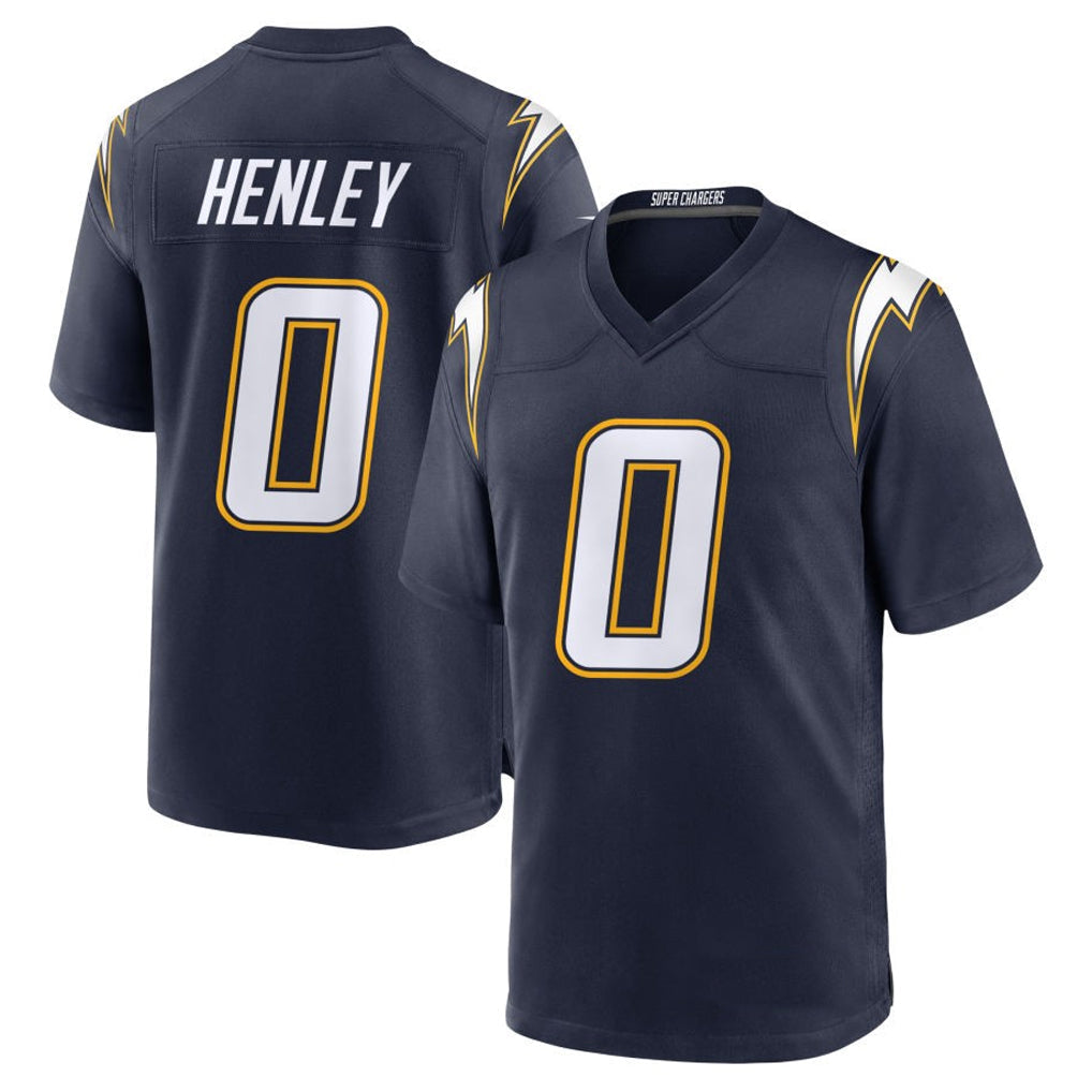 Custom #0 Navy LAC Football Shirt Top