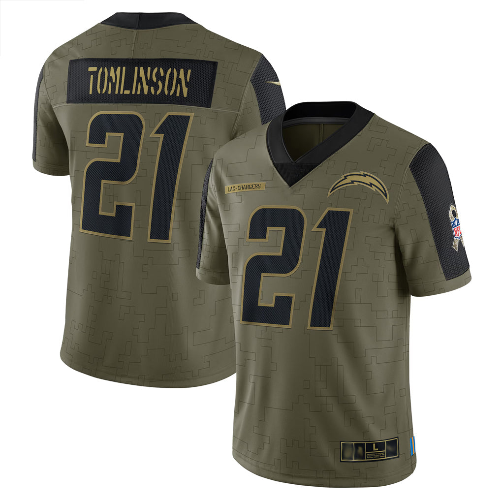 Custom #21 Olive LAC Football Shirt Top