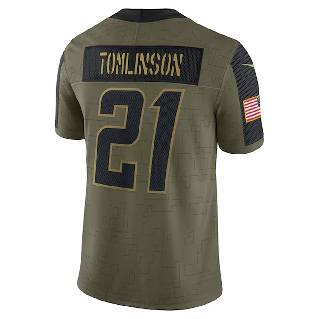 Custom #21 Olive LAC Football Shirt Top