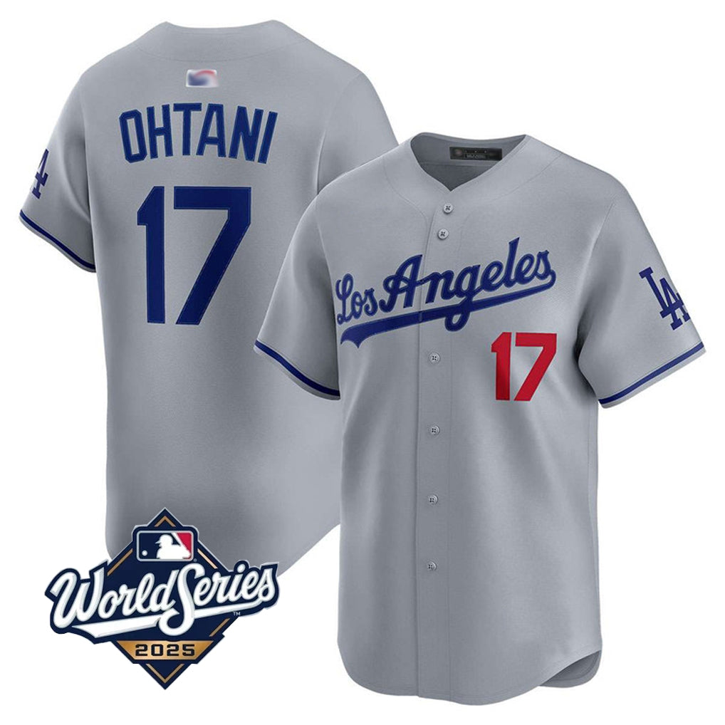Custom #17 Gray 2025 LAD Baseball Shirt Top