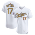Custom #17 White LAD Baseball Shirt Top