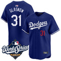 LA.Dodgers #31 Tyler Glasnow Player Royal Home Limited World Series Baseball Jerseys
