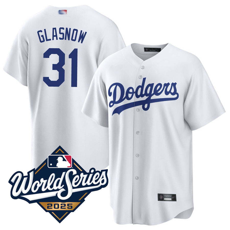 Custom #31 White LAD Baseball Shirt Top
